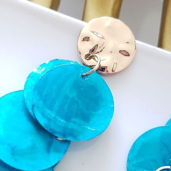 New! Zara Natural Shell Earrings - Picture 6 of 10